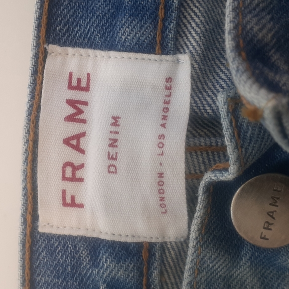 Frame Denim Le High Straight Jeans Pants Blue Ladies size 26 Slacks - Picture 2 of 14